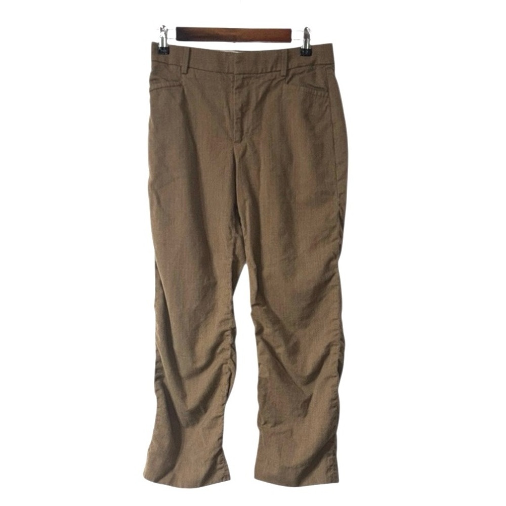 Banana Republic Brown Wool Trouser Pants Italian Fabric Work Career Size 2